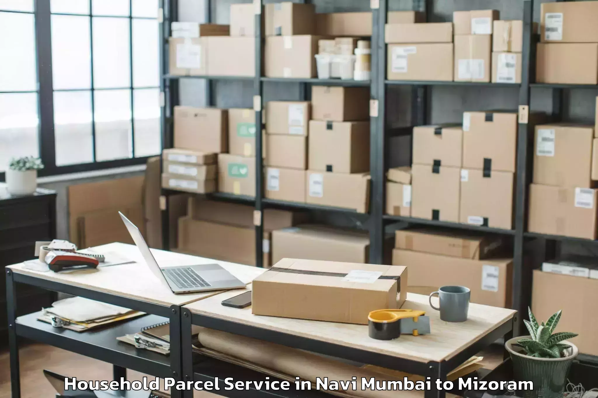 Book Navi Mumbai to Lawngtlai Household Parcel